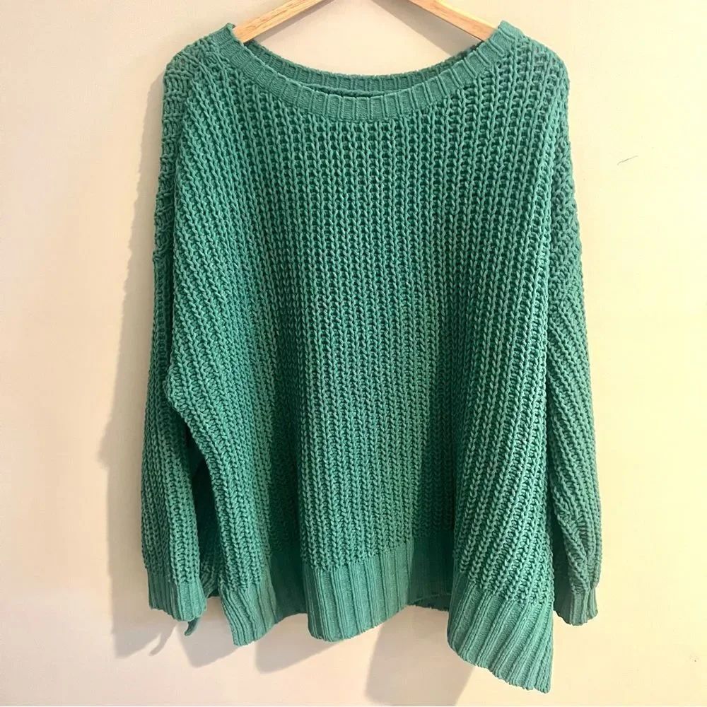 American Eagle Outfitters green Knit oversized Sweater Sz Sm